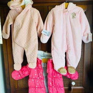 Pram suit baby pink